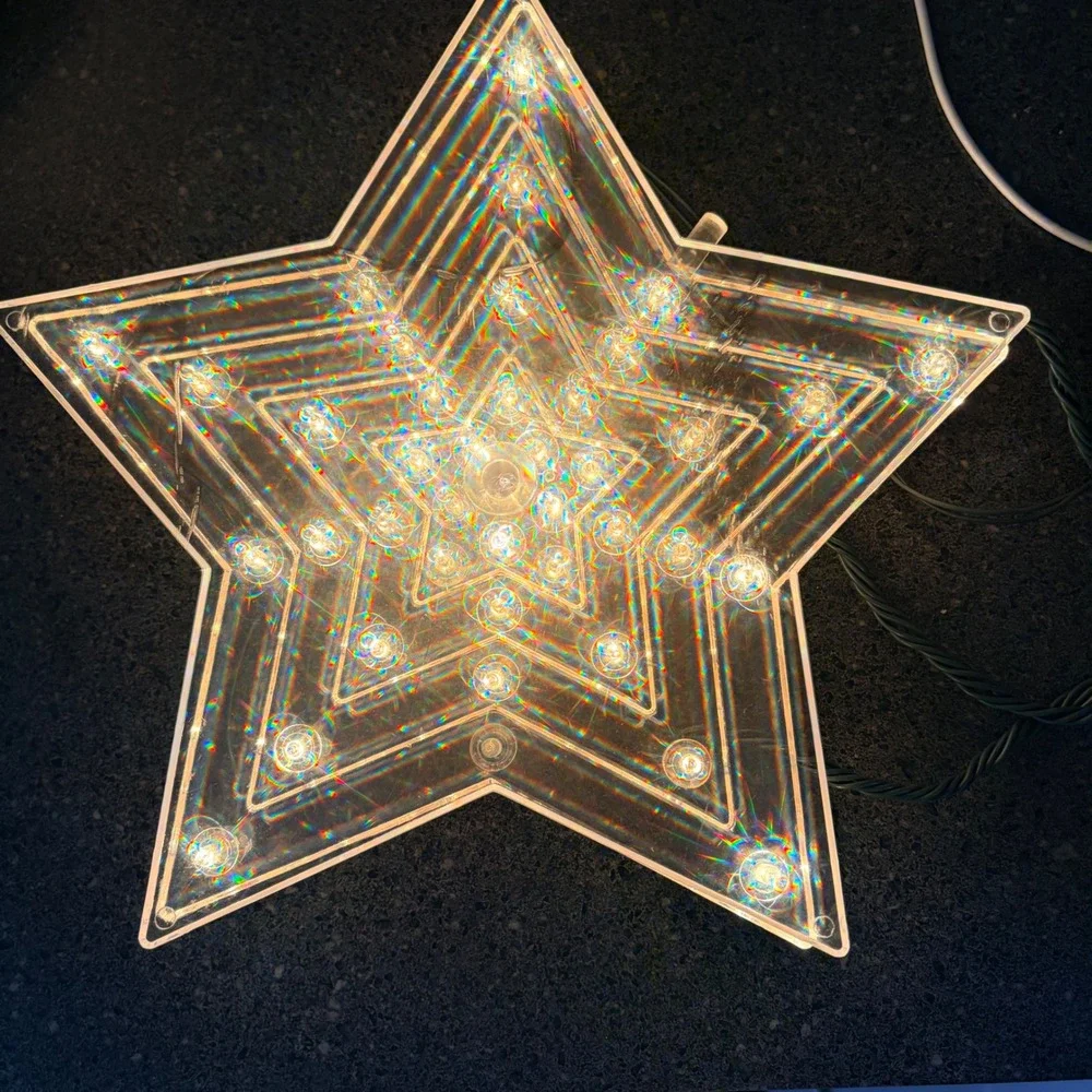 40 Lights Laser Star Tree Top 8 Function Multi Speed Prismatic Christmas Decor